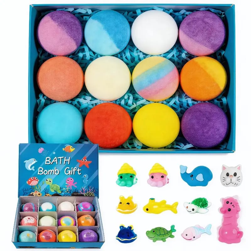 ⏰LAST DAY 50% OFF ✨ Natural Bath Bombs for Kids with Mega Bubbles & Surprise Inside 🥚🛁 One Bomb Fills the Whole Tub 🎁