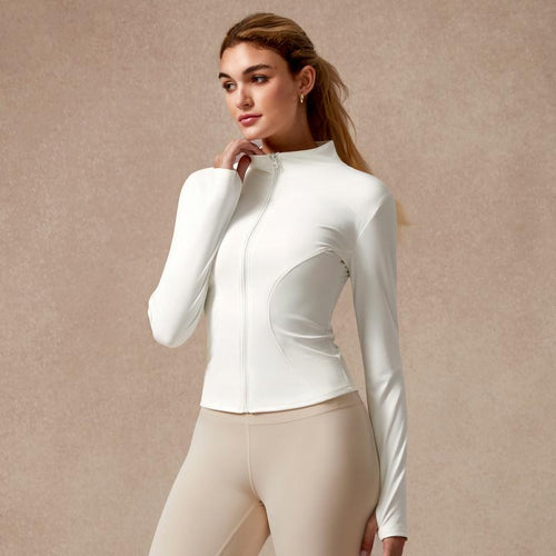 New Stand-Up Neck Covering Yoga Coat for Women