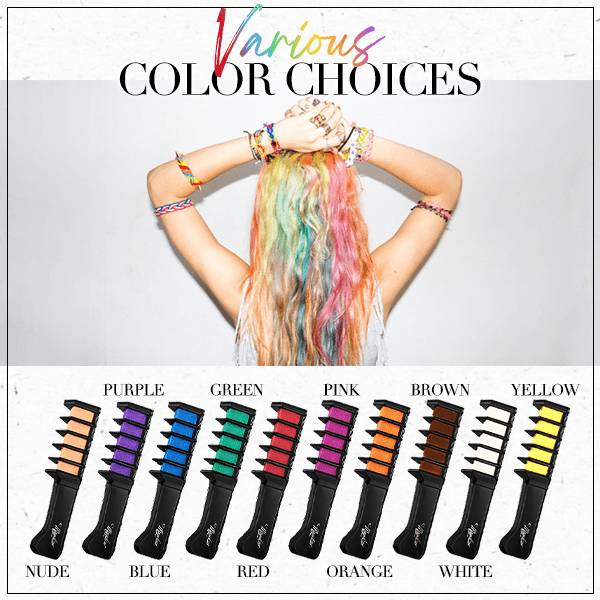 📢📢Buy 2 Get 1 Free⏰Temporary Hair Dye Chalk Comb- Cruelty Free