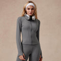 New Stand-Up Neck Covering Yoga Coat for Women
