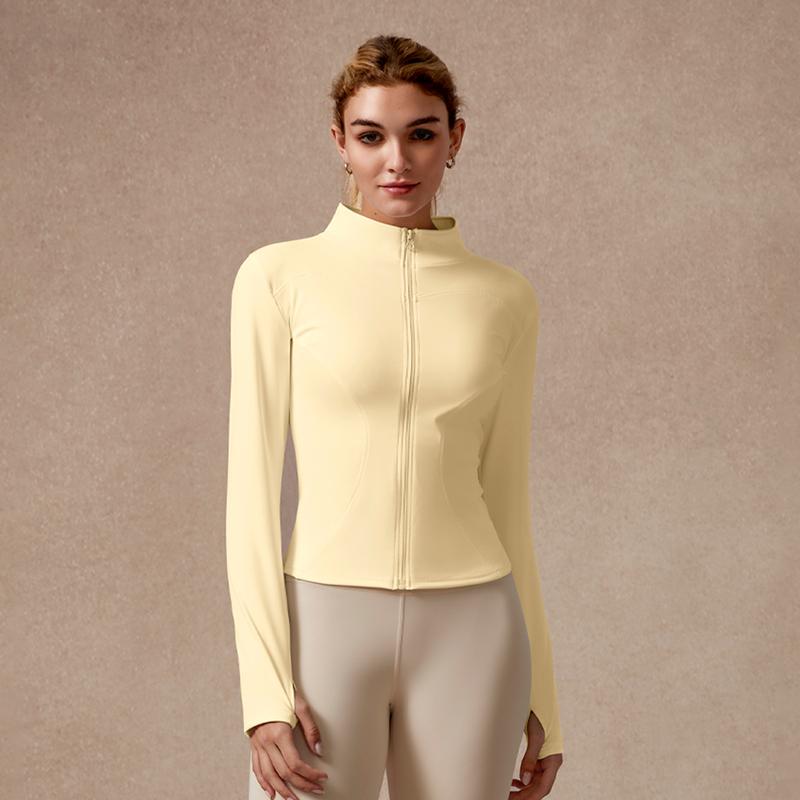 New Stand-Up Neck Covering Yoga Coat for Women