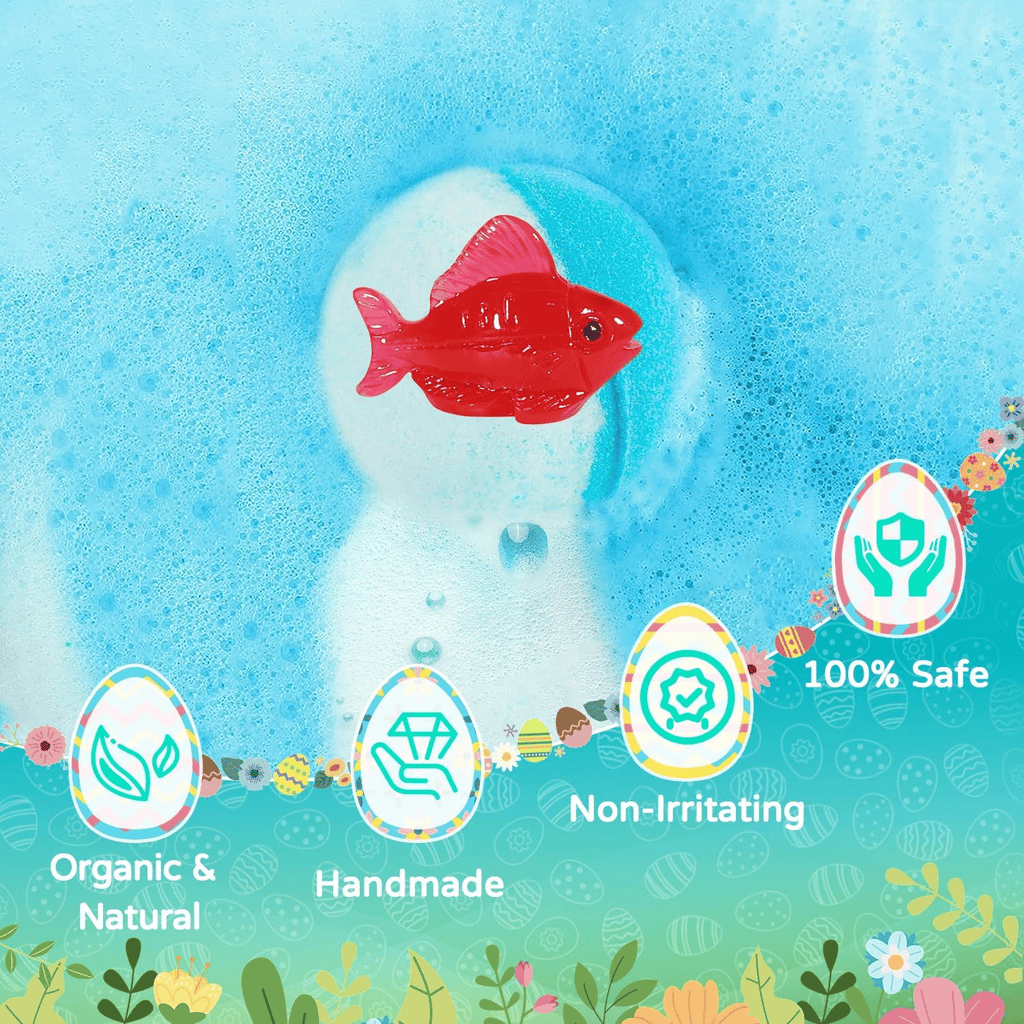 ⏰LAST DAY 50% OFF ✨ Natural Bath Bombs for Kids with Mega Bubbles & Surprise Inside 🥚🛁 One Bomb Fills the Whole Tub 🎁